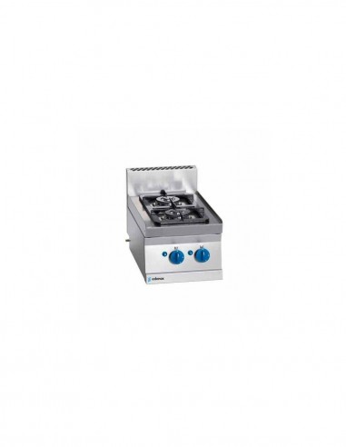 Cocina de gas 2 fuegos Edenox SCG-40 E modular 40 x 65 cm