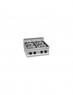 Cocina BERTOS 4 fuegos a gas G7F4B - Versión potenciada