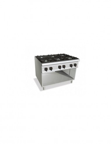 Cocina BERTOS de gas de 6 fuegos G9F6M