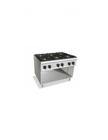 Cocina BERTOS de gas de 6 fuegos G9F6M