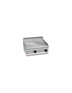 Plancha fry-top BERTOS 800 acero rectificado eléctrica - placa lisa/acanalada