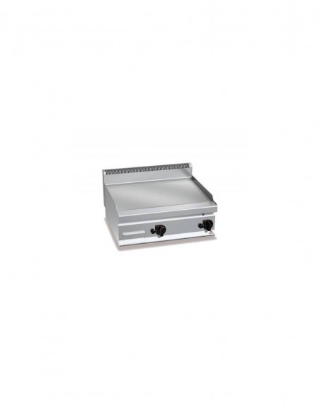 Plancha fry-top BERTOS 800 acero rectificado a gas - placa lisa