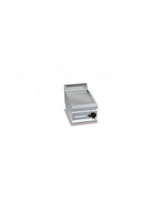 Plancha fry-top BERTOS 400 acero rectificado a gas - placa acanalada