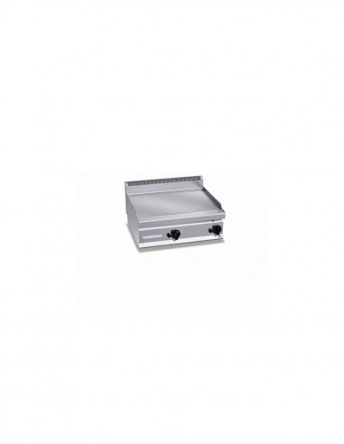 Plancha fry-top a gas de sobremesa Berto's G7FL8B/CR - placa lisa cromo duro