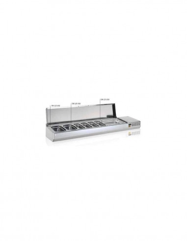 Vitrina expositora refrigerada FAST-FOOD GN topping unit 1/4-180-T