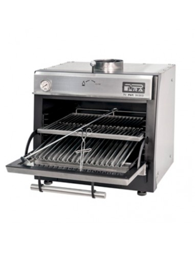 Horno de brasa puerta de cristal Pira 70 LUX INOX