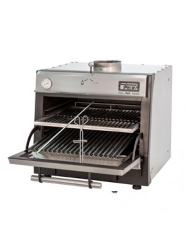 Horno de brasa puerta de cristal Pira 70 XL LUX INOX