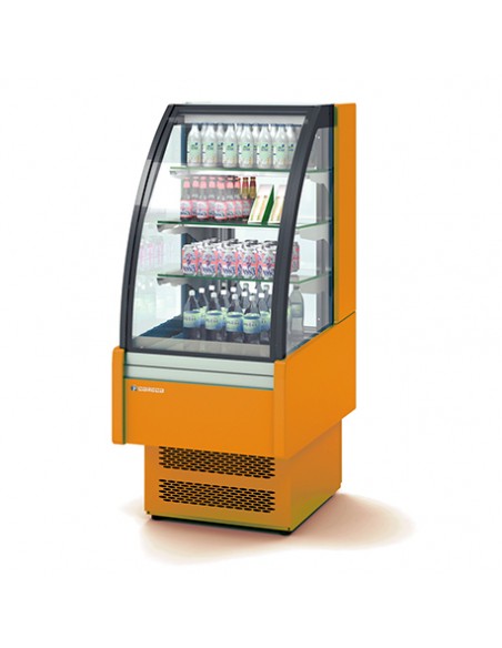 Vitrina expositora modular serie STAR SNACK, cristal CURVO VSSB-6-6