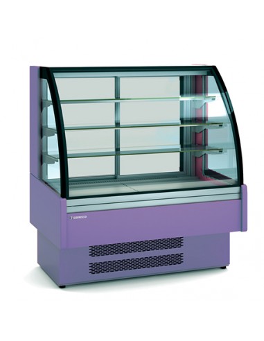 Vitrina expositora modular serie STAR SNACK, cristal CURVO VSSB-6-9