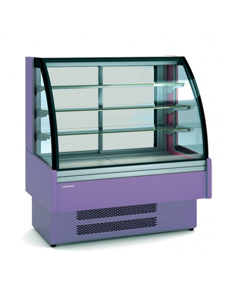 Vitrina expositora modular serie STAR SNACK, cristal CURVO VSSB-6-9