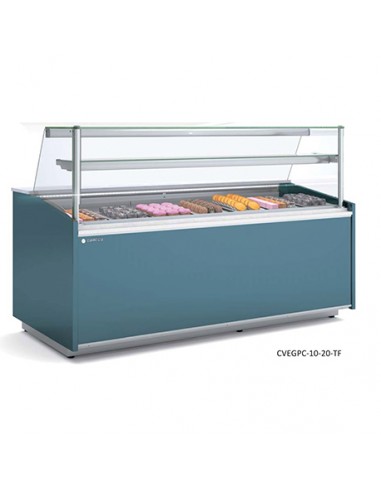 Vitrina expositora modular serie 10 DELICATESSEN con reserva CVEGPC-10-15