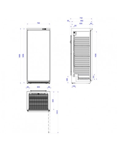 Armario de Refrigeración Edenox Mod. APS-651-I