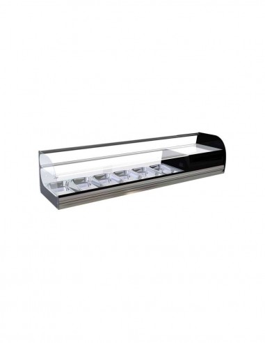 Vitrina Tapas refrigerada sobremostrador Doble Piso 6 Bandejas GN 1/3