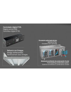 Mesa refrigerada Infrico Mod. BMPP 1500 CR, puertas cristal 2