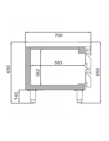 Mesa refrigerada Infrico Mod. MSG 2400, baja...