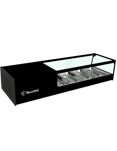 Vitrina de tapas refrigerada Movilfrit mod. CUB 4, negro