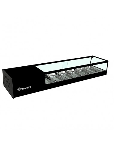 Vitrina de tapas refrigerada Movilfrit mod. CUB 6, negro