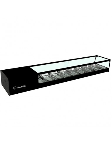 Vitrina de tapas refrigerada Movilfrit mod. CUB 8, negro