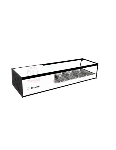 Vitrina de tapas refrigerada Movilfrit mod. CUB 4, blanco