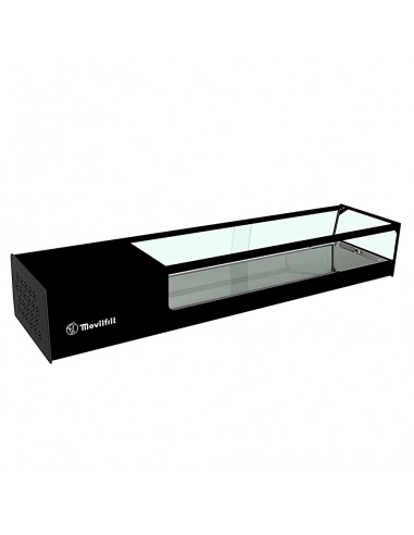 Vitrina de tapas refrigerada Movilfrit mod. CUB 6 cuba plana, negro