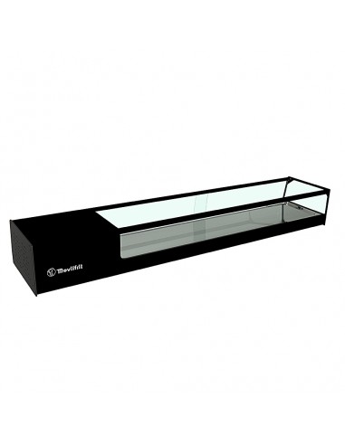 Vitrina de tapas refrigerada Movilfrit mod. CUB 8 cuba plana, negro