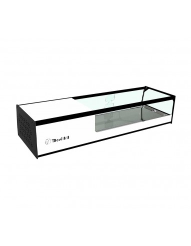 Vitrina de tapas refrigerada Movilfrit mod. CUB 4 cuba plana, blanco