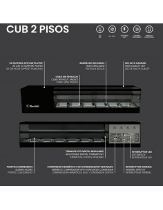 Vitrina de tapas refrigerada Movilfrit mod. CUB 8 2P, 2... 2