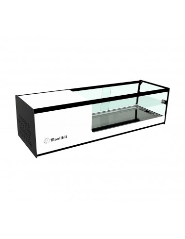 Vitrina de tapas refrigerada Movilfrit mod. CUB 4 2P cuba plana, 2 pisos  blanco