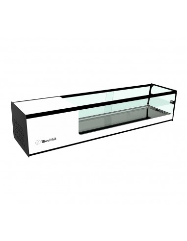 Vitrina de tapas refrigerada Movilfrit mod. CUB 6 2P cuba plana, 2 pisos  blanco