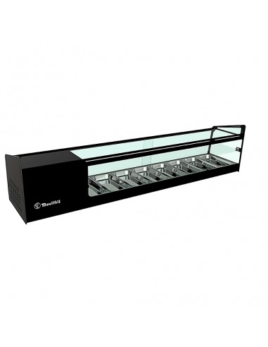 Vitrina de tapas refrigerada Movilfrit mod. CUB TOP 8 2P, negro