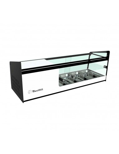 Vitrina de tapas refrigerada Movilfrit mod. CUB TOP 4 2P, blanco