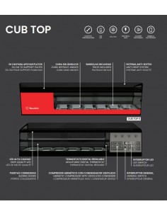 Vitrina de tapas refrigerada Movilfrit mod. CUB TOP 8 2P,... 2