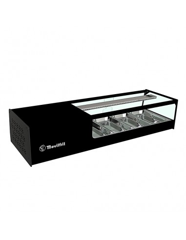 Vitrina para sushi refrigerada Movilfrit mod. CUB 4 SUSHI, negro