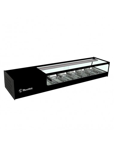 Vitrina para sushi refrigerada Movilfrit mod. CUB 6 SUSHI, negro