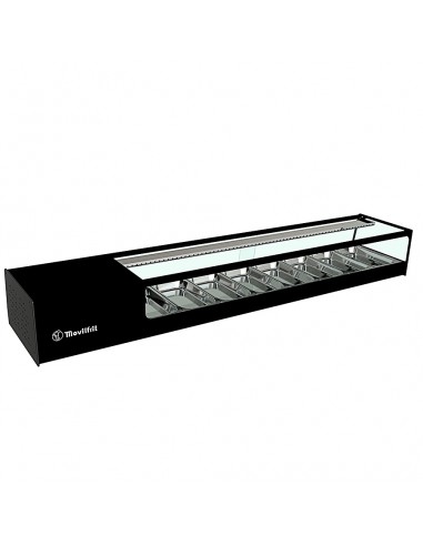 Vitrina para sushi refrigerada Movilfrit mod. CUB 8 SUSHI, negro