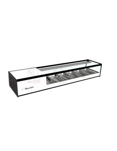 Vitrina para sushi refrigerada Movilfrit mod. CUB 6 SUSHI, blanco