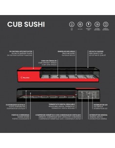 Vitrina para sushi refrigerada Movilfrit mod. CUB 8... 2