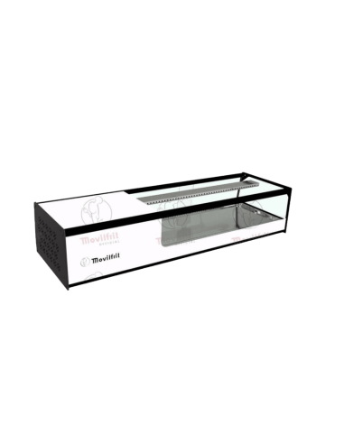 Vitrina para sushi refrigerada Movilfrit mod. CUB 4 SUSHI cuba plana, blanco