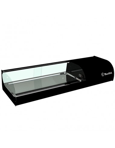 Vitrina de tapas refrigerada Movilfrit mod. IRON 4 cuba plana, negro