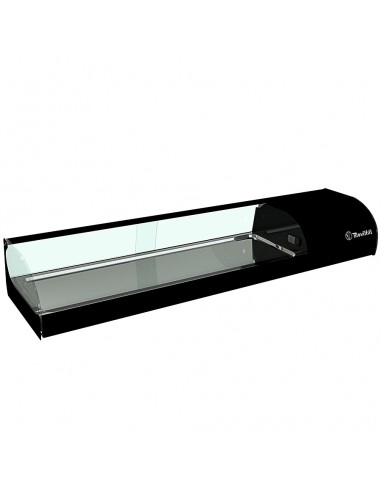 Vitrina de tapas refrigerada Movilfrit mod. IRON 6 cuba plana, negro