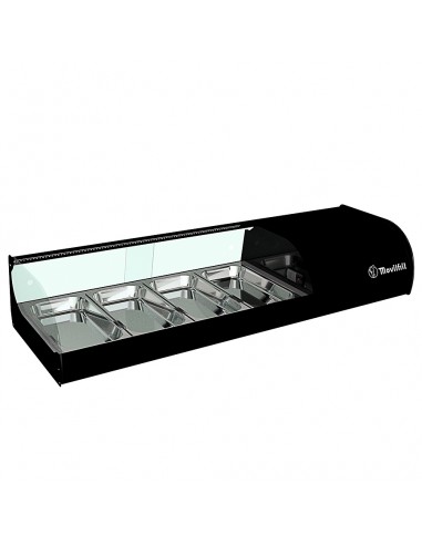 Vitrina de tapas refrigerada Movilfrit mod. IRON 4, negro