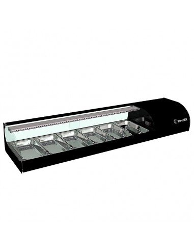 Vitrina para sushi refrigerada Movilfrit mod. IRON 6 SUSHI, negro