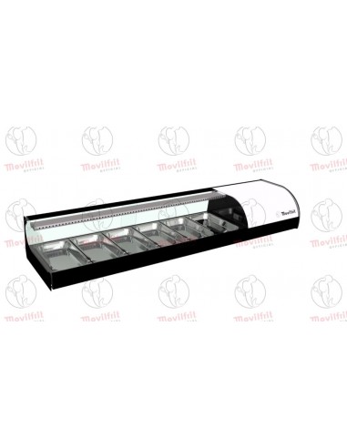 Vitrina para sushi refrigerada Movilfrit mod. IRON 6 SUSHI, blanco