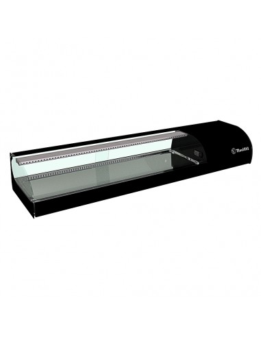 Vitrina para sushi refrigerada Movilfrit mod. IRON 6 SUSHI cuba plana, negro