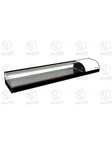 Vitrina para sushi refrigerada Movilfrit mod. IRON 8 SUSHI cuba plana, blanco