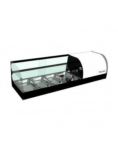 Vitrina de tapas refrigerada Movilfrit mod. IRON 4 2P, 2 pisos blanco