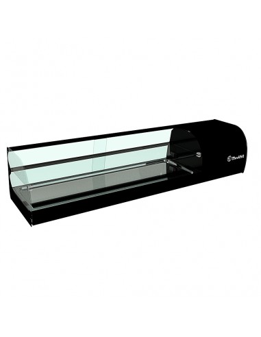 Vitrina de tapas refrigerada Movilfrit mod. IRON 6 2P cuba plana, 2 pisos  negro