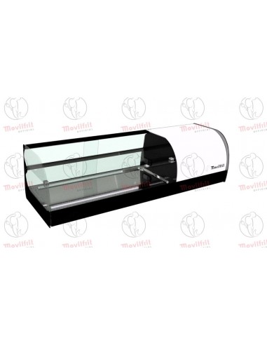 Vitrina de tapas refrigerada Movilfrit mod. IRON 4 2P cuba plana, 2 pisos  blanco