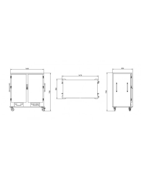 Carro caliente Eratos Mod. CC-34 GN2/1, doble