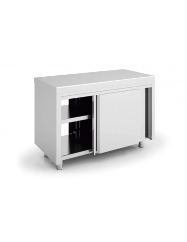 Mueble pasante con puertas correderas Eratos Mod. MNCP60-120C, encimera central